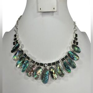 Abalone Shell 925 Large Gemstone Necklace